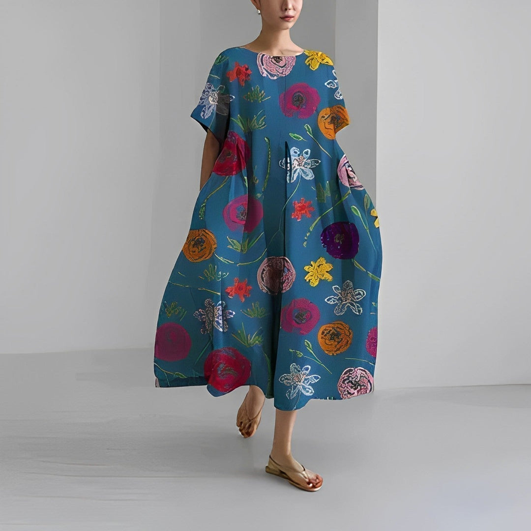 Adelia - Bohème Kleid Mit Blumenmuster