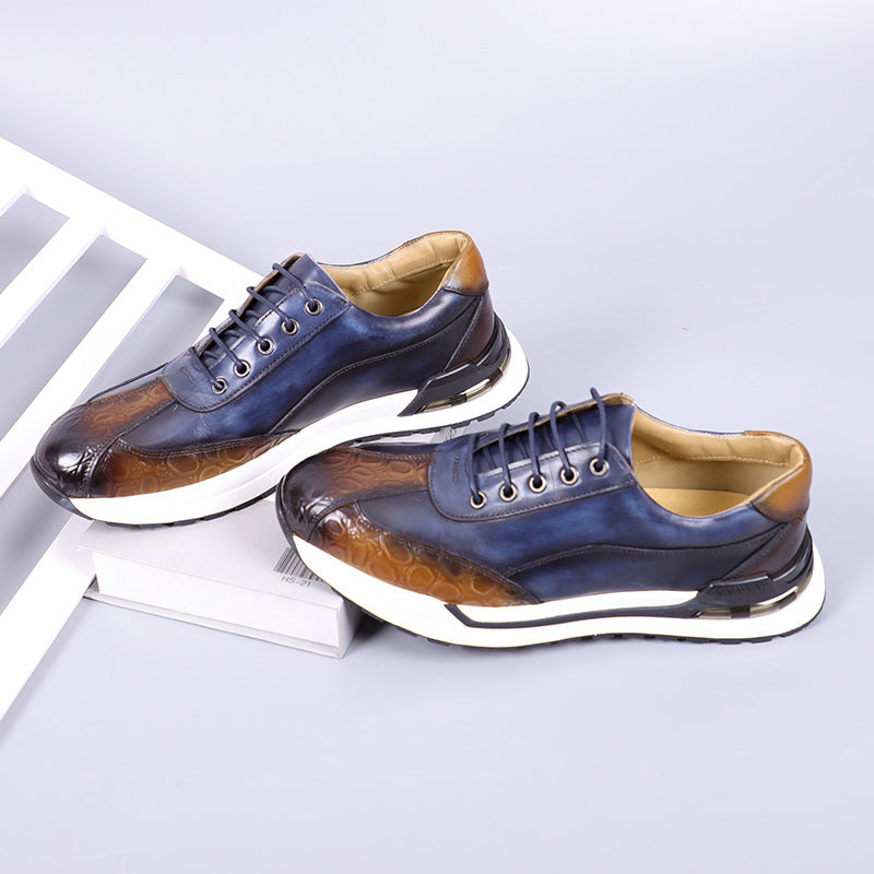 Hitmayer – Schnürbare Leder Turnschuh