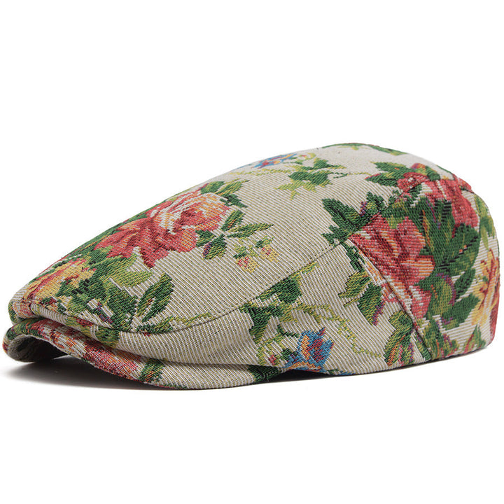 Sekou -Flache Mütze mit Blumenmuster