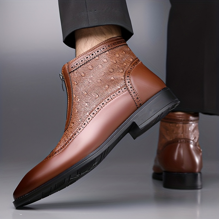 Butler – Lederstiefel Mit Reißverschluss