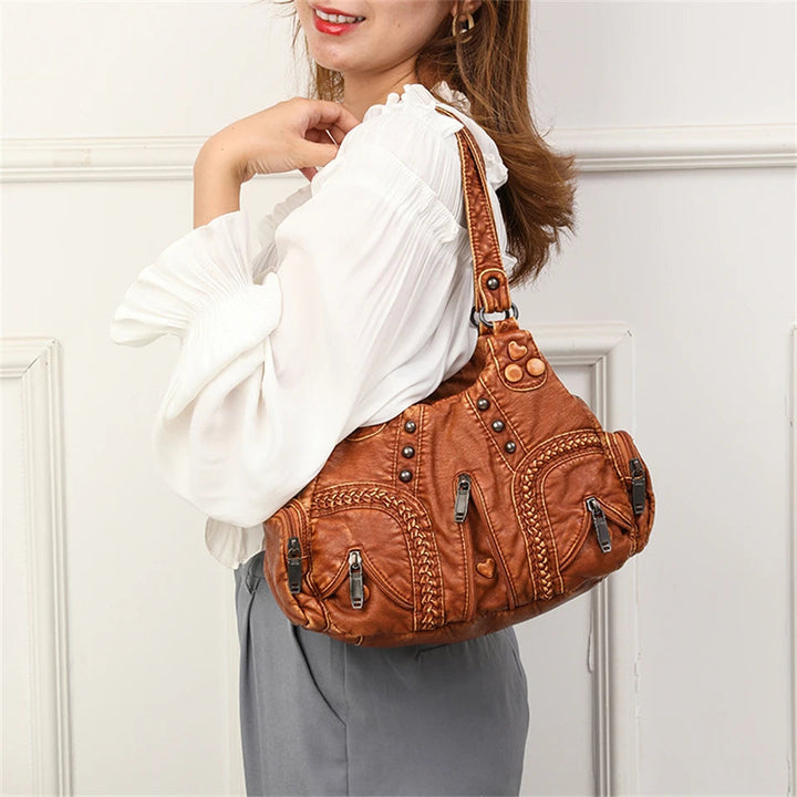 Alician – Boho-Tasche mit mehreren Reißverschlusstaschen
