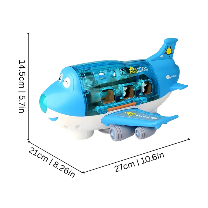 MusicJet – Elektrisches Flugzeug mit Beleuchtung, Musik und Hindernisvermeidung