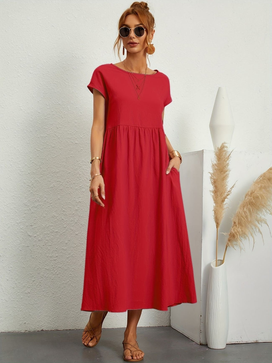 Jessica - Lässiges Leinen Kleid