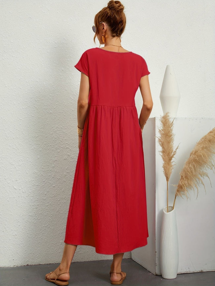 Jessica - Lässiges Leinen Kleid