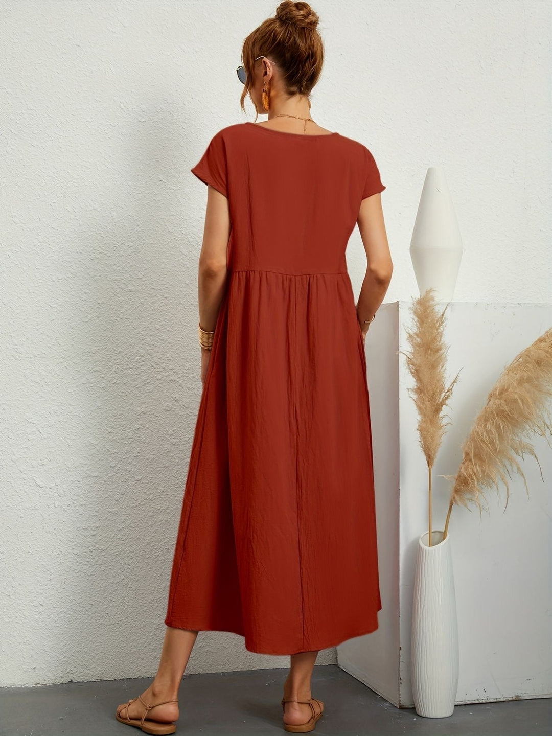 Jessica - Lässiges Leinen Kleid