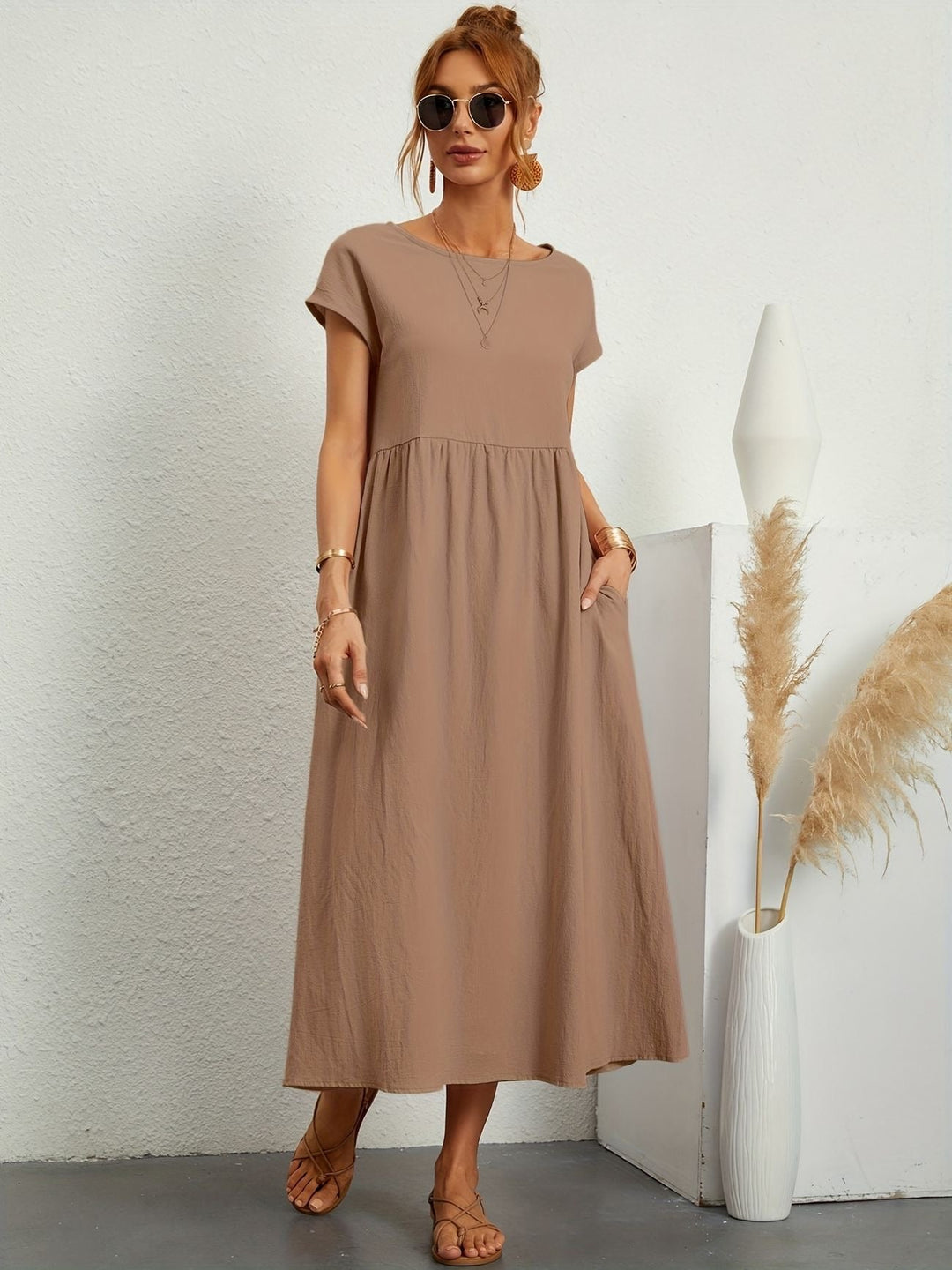 Jessica - Lässiges Leinen Kleid