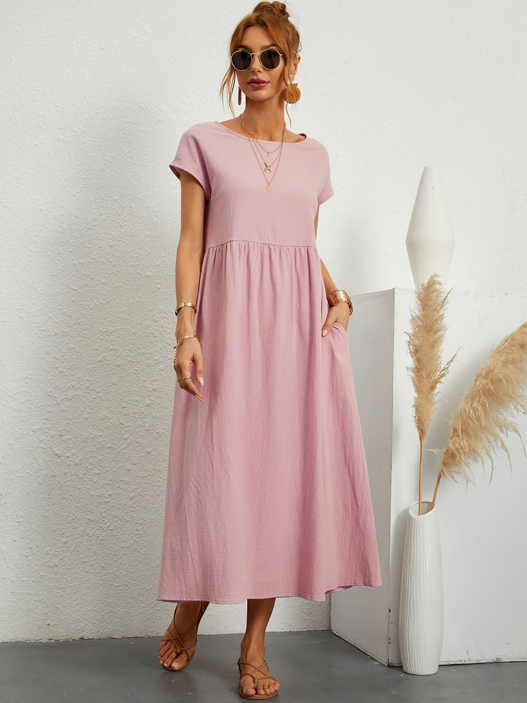 Jessica - Lässiges Leinen Kleid