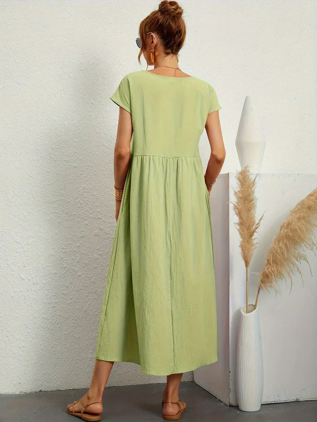 Neila – Oversized Maxikleid mit Tasche
