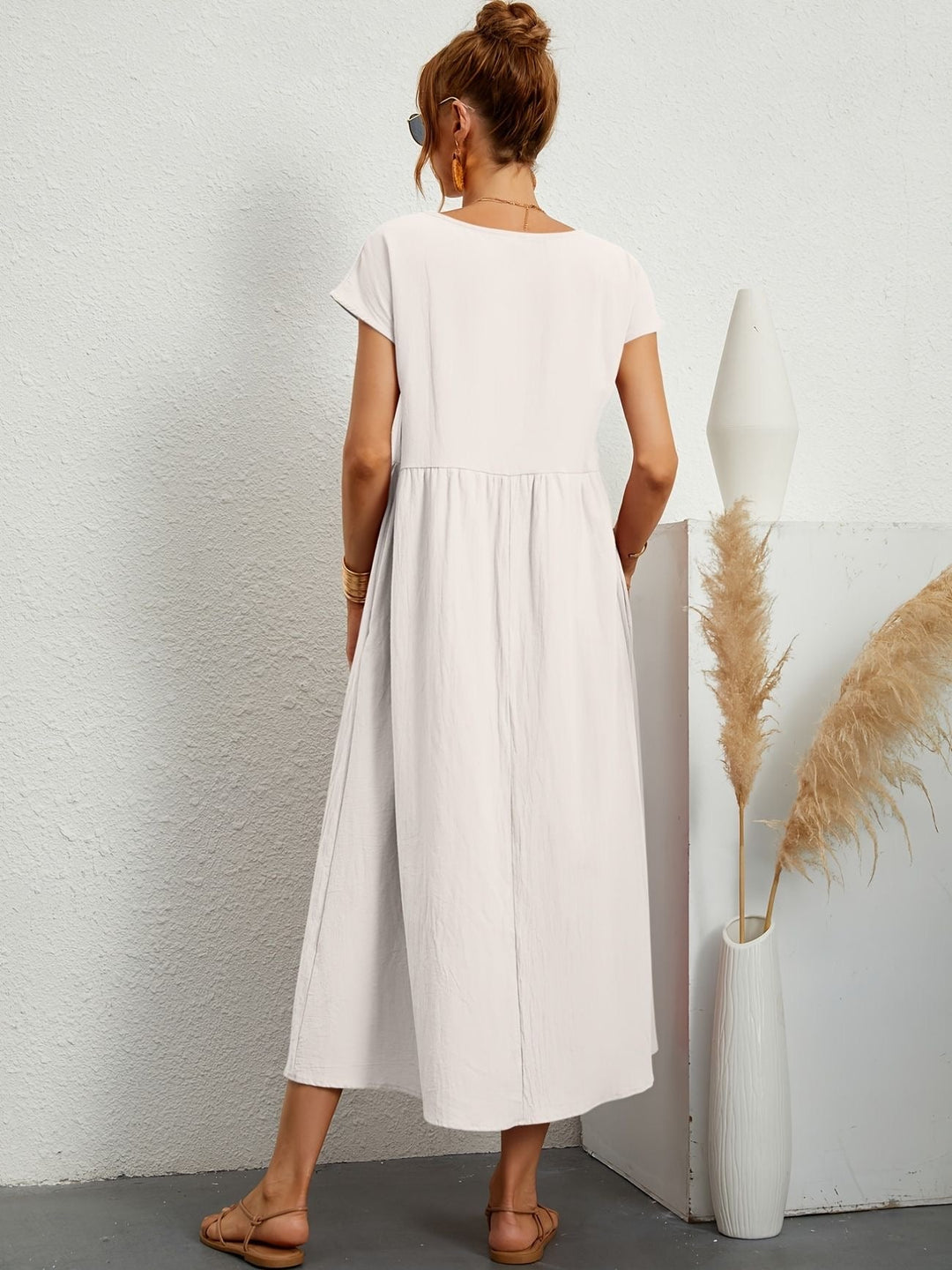 Jessica - Lässiges Leinen Kleid