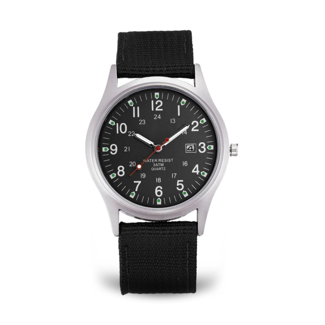 Lässige Armbanduhr, inspiriert von Militäruhren