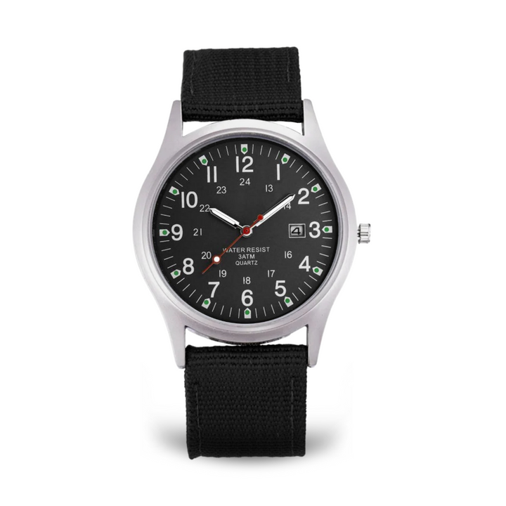 Lässige Armbanduhr, inspiriert von Militäruhren