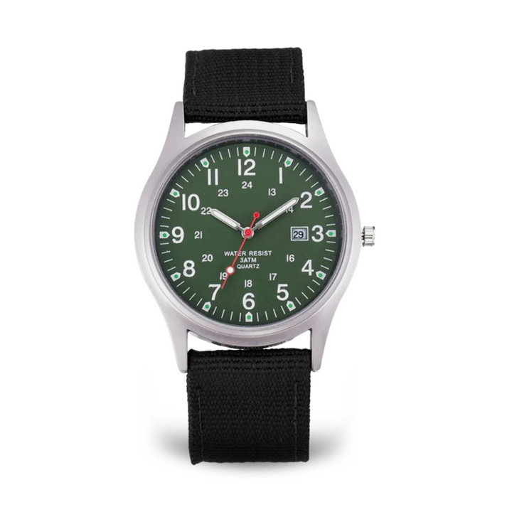 Lässige Armbanduhr, inspiriert von Militäruhren
