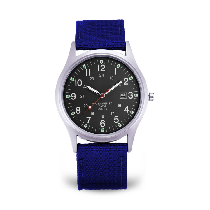 Lässige Armbanduhr, inspiriert von Militäruhren