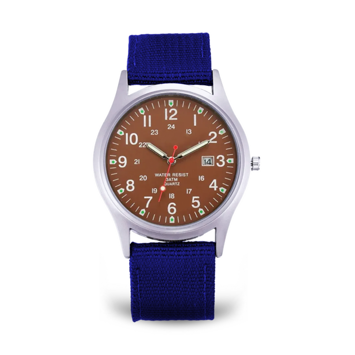 Lässige Armbanduhr, inspiriert von Militäruhren