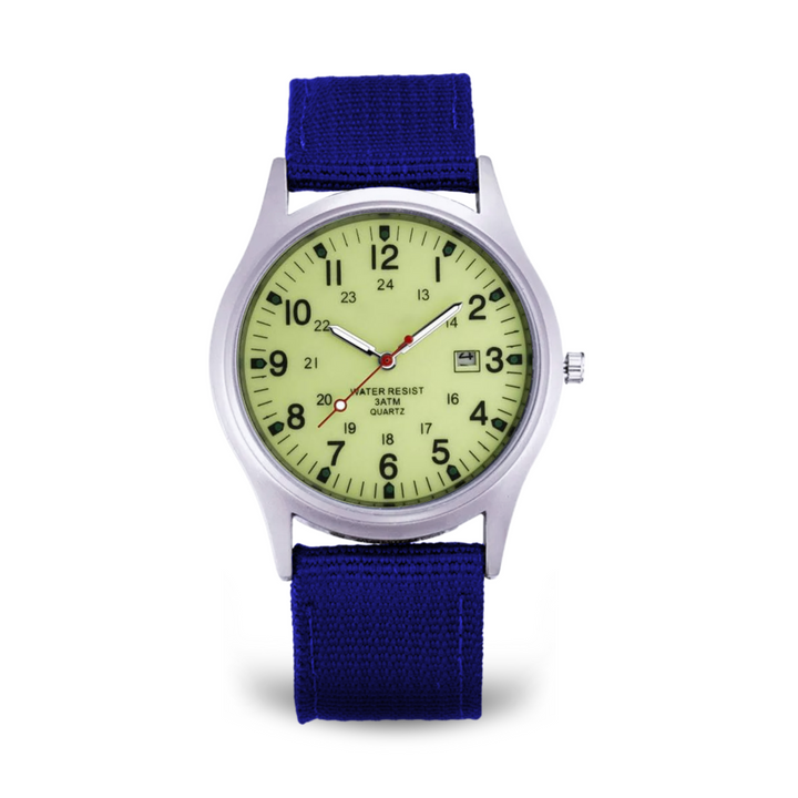 Lässige Armbanduhr, inspiriert von Militäruhren