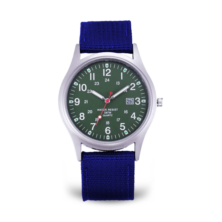 Lässige Armbanduhr, inspiriert von Militäruhren