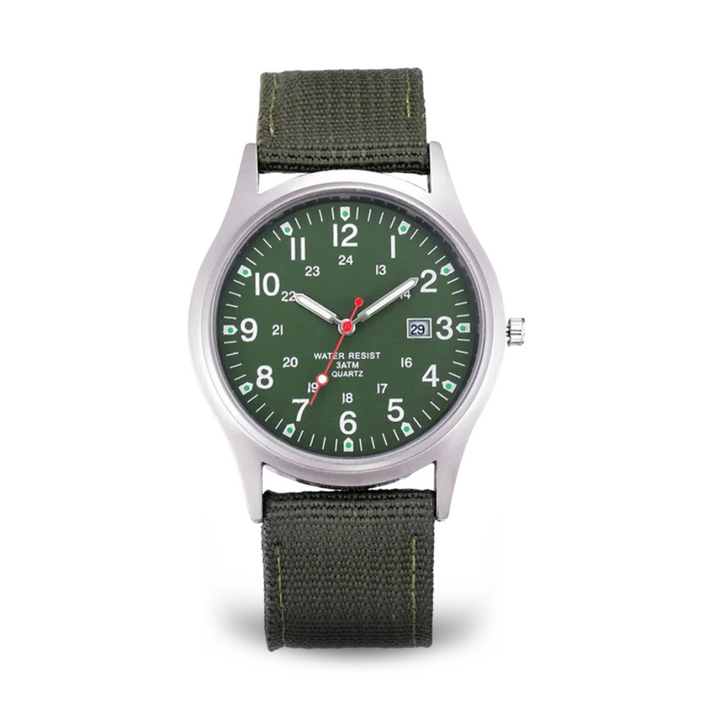 Lässige Armbanduhr, inspiriert von Militäruhren
