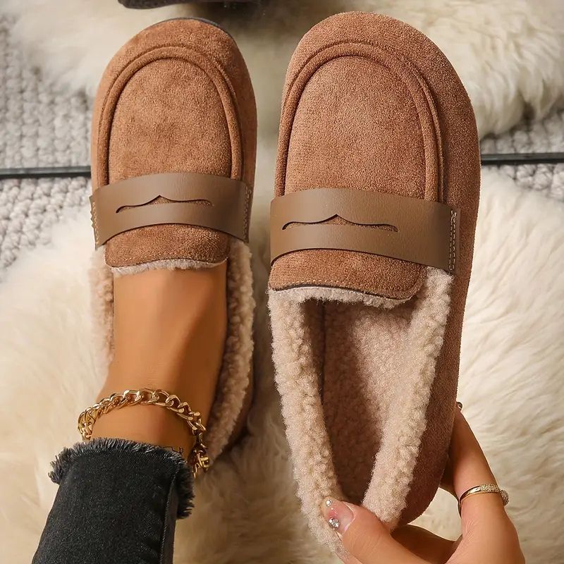 Deren – Rutschfeste Loafer Mit Fleecefutter