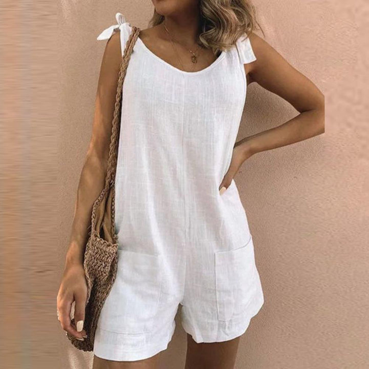 Addison – Jumpsuit Mit Schleifen-Trägern Und Taschen