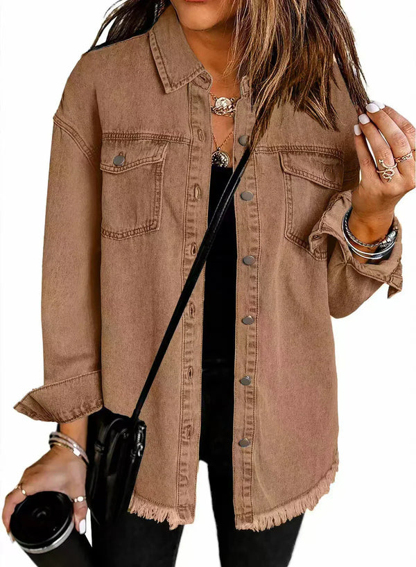 Kahlia – Langärmelige Jeansjacke