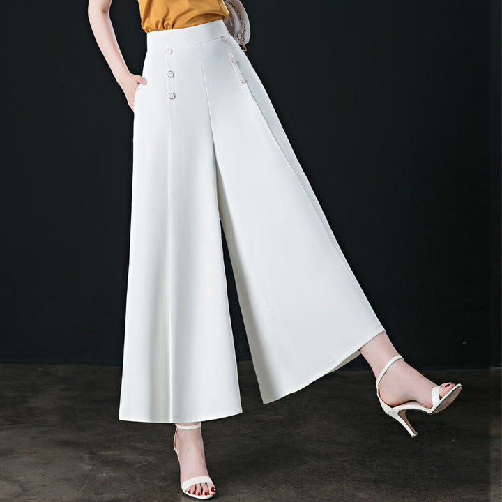 Malou - Stilvolle Bundfaltenhose mit weitem Bein