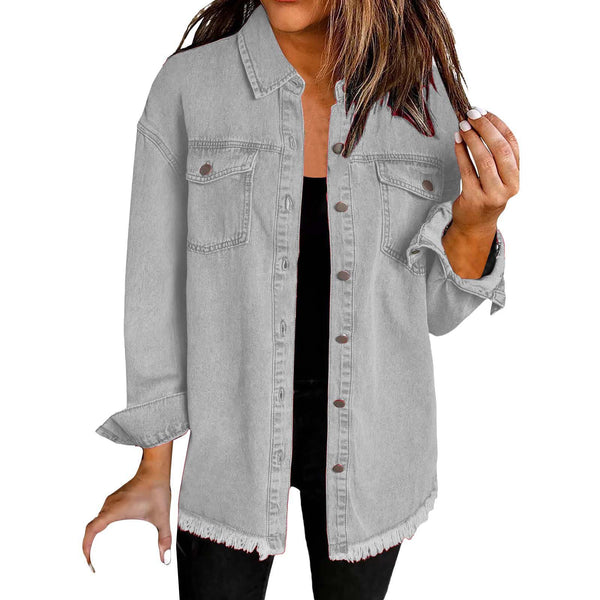 Kahlia – Langärmelige Jeansjacke