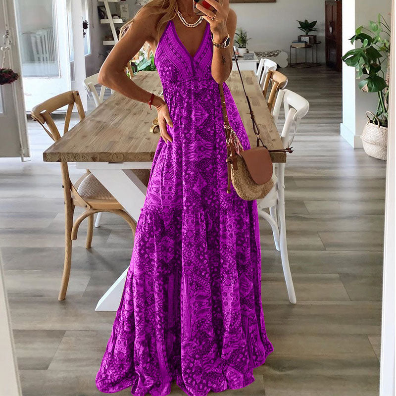 Taniaa – Maxikleid Mit V-Ausschnitt