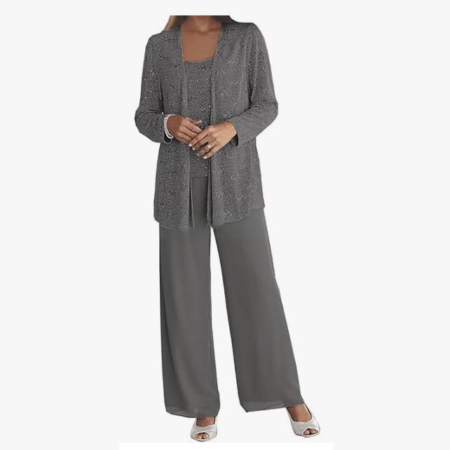 Gimena – Set Aus Glitzer-strickjacke Und Hose