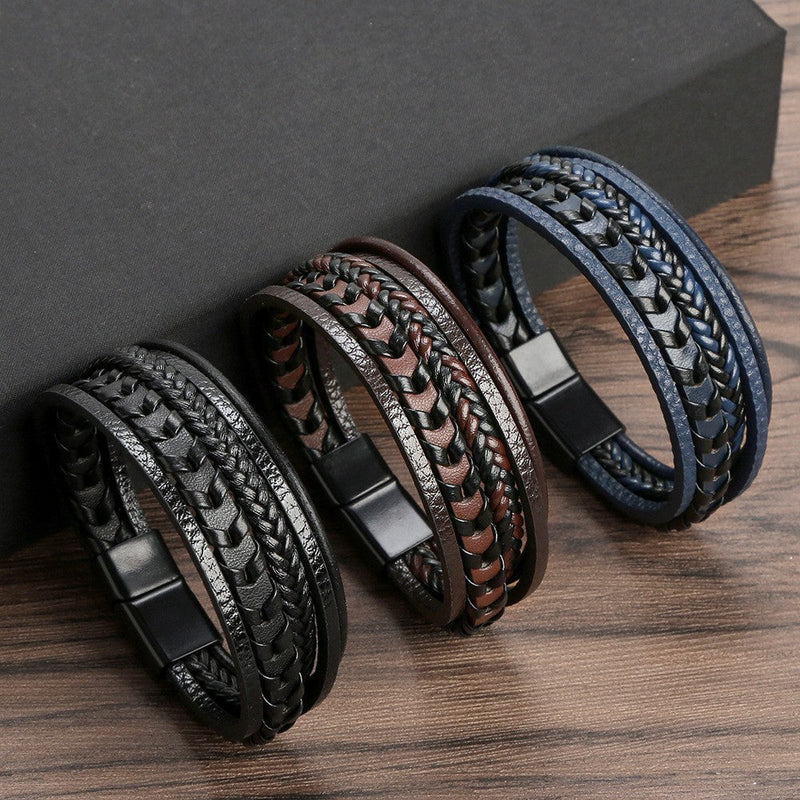 RuneCraft – Geflochtenes Wikinger Armband aus Leder