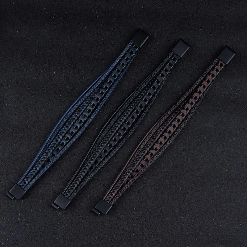 RuneCraft – Geflochtenes Wikinger Armband aus Leder