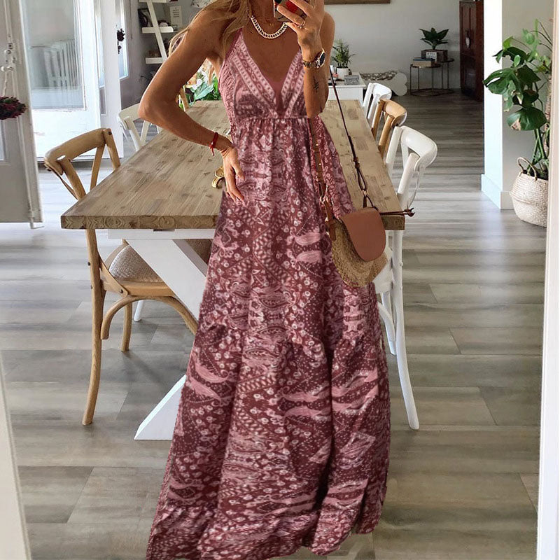 Taniaa – Maxikleid Mit V-Ausschnitt