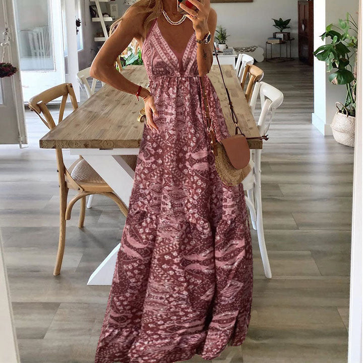 Taniaa – Maxikleid Mit V-Ausschnitt