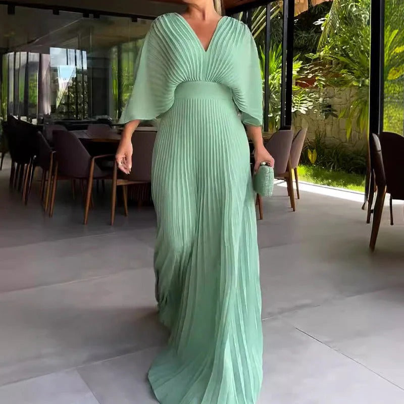 Greetje - Elegantes Plisseekleid