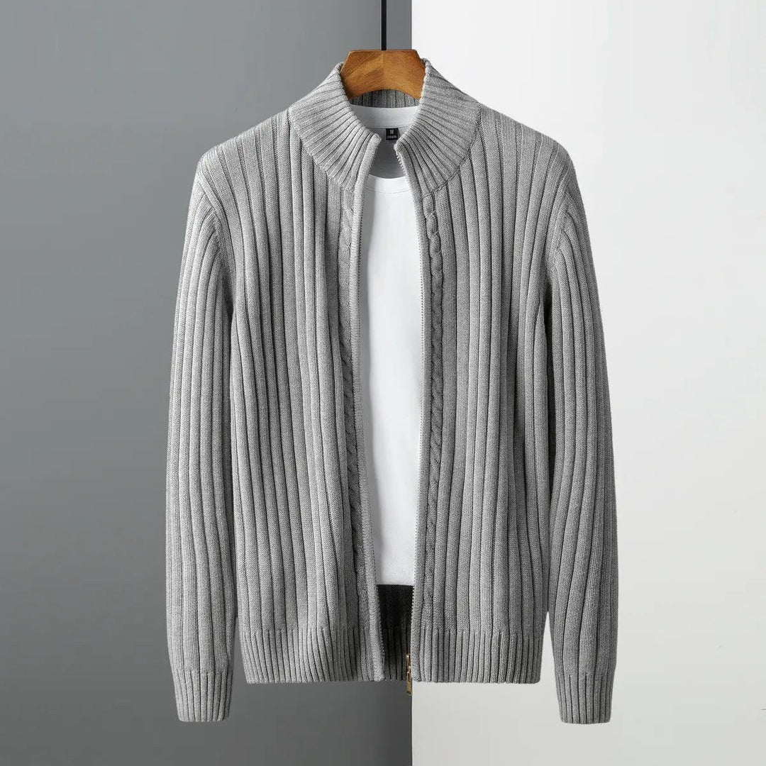 Ovidiu – Gestreifter Strickjacke Mit Reißverschluss