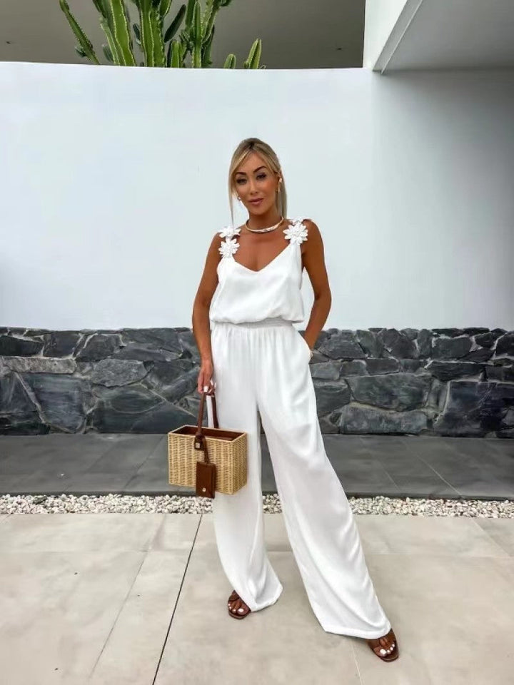 Anselma - Ärmelloser Jumpsuit mit Weitem Bein