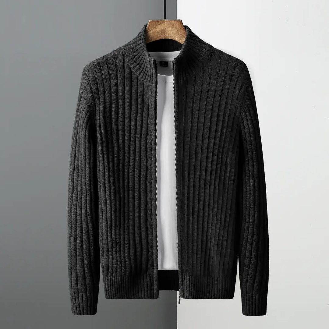 Ovidiu – Gestreifter Strickjacke Mit Reißverschluss