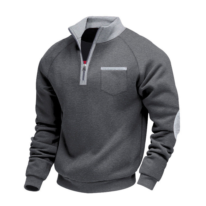 Trond – Fleece Sweatshirt Mit Viertelreißverschluss