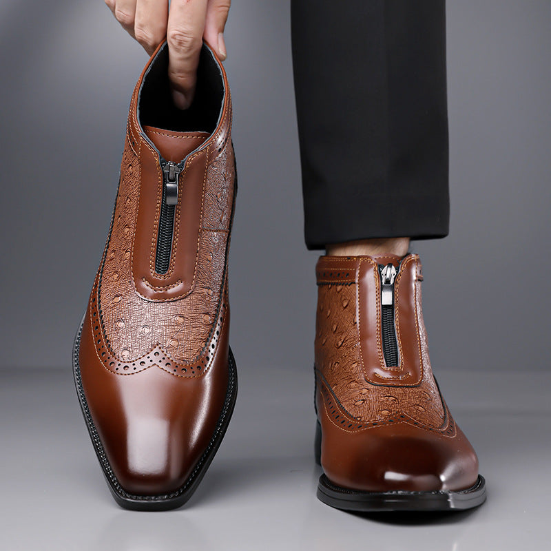 Butler – Lederstiefel Mit Reißverschluss
