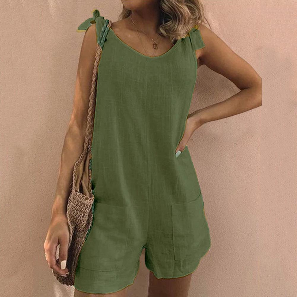Addison – Jumpsuit Mit Schleifen-Trägern Und Taschen