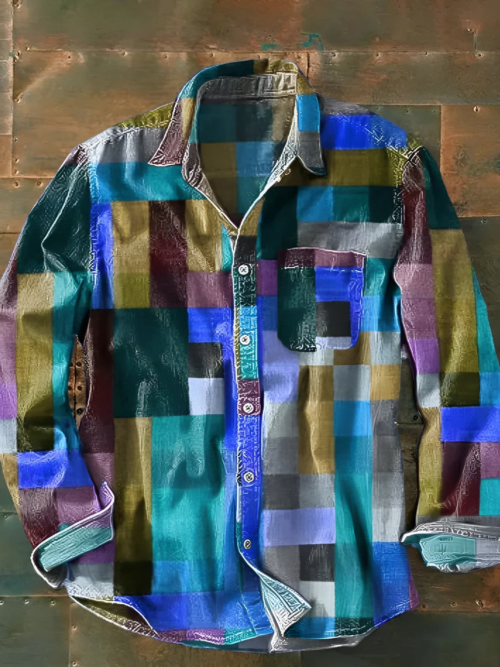 Jhoanny - Langarmshirt MIT Geometrischem Patchwork-muster