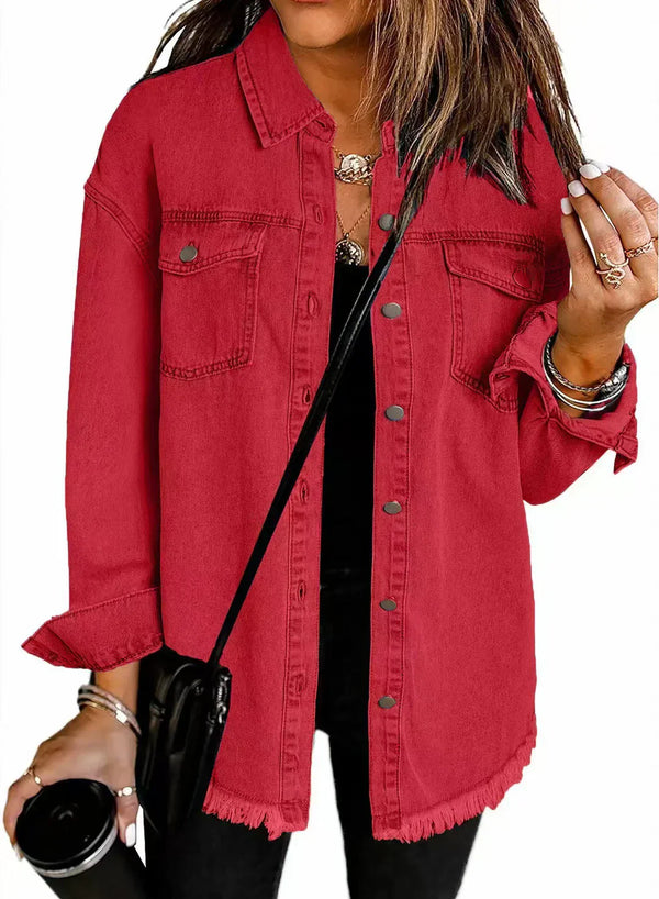 Kahlia – Langärmelige Jeansjacke