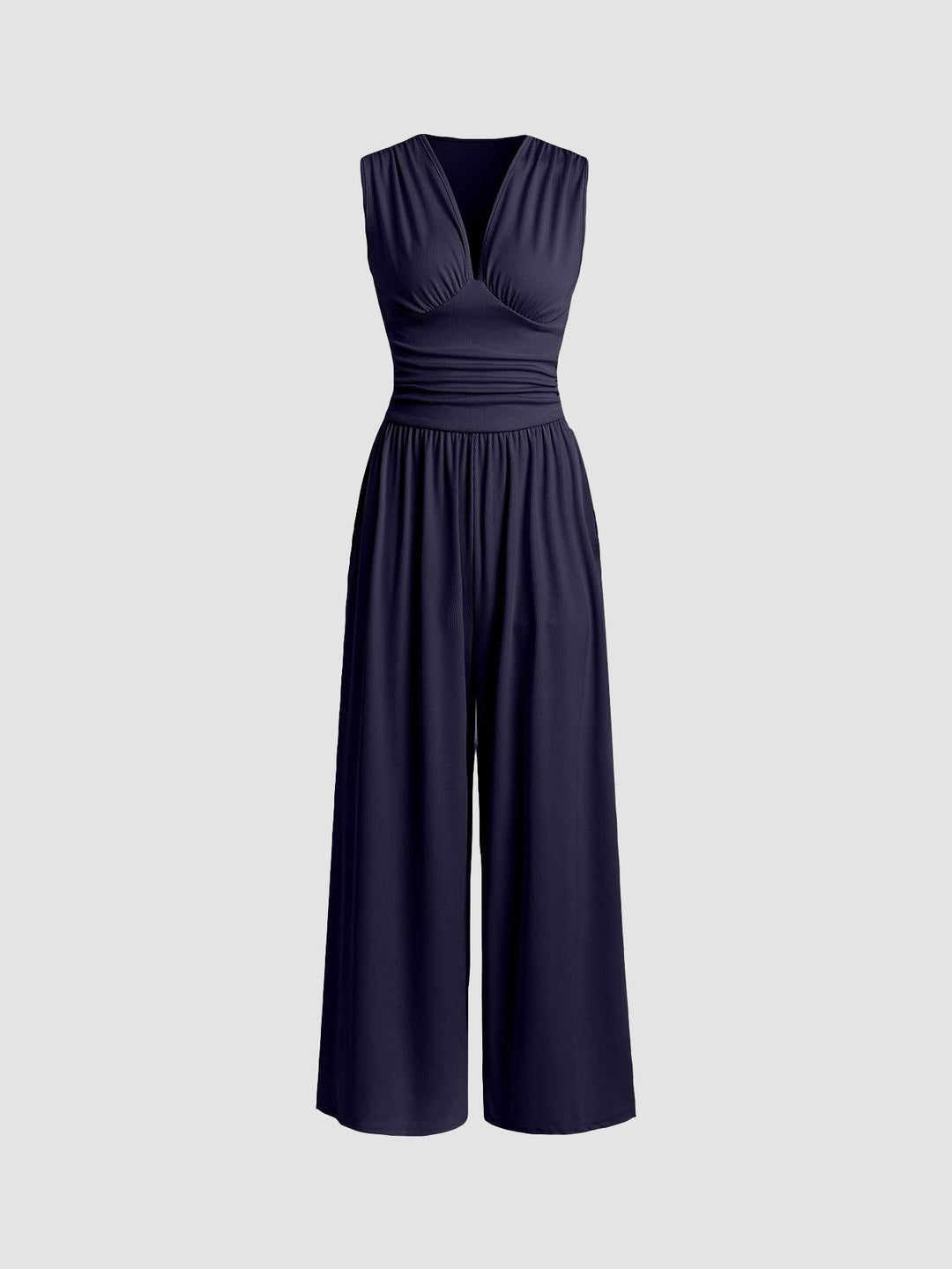 Donna - Schicker ärmelloser Jumpsuit Mit Weitem Hosenbein