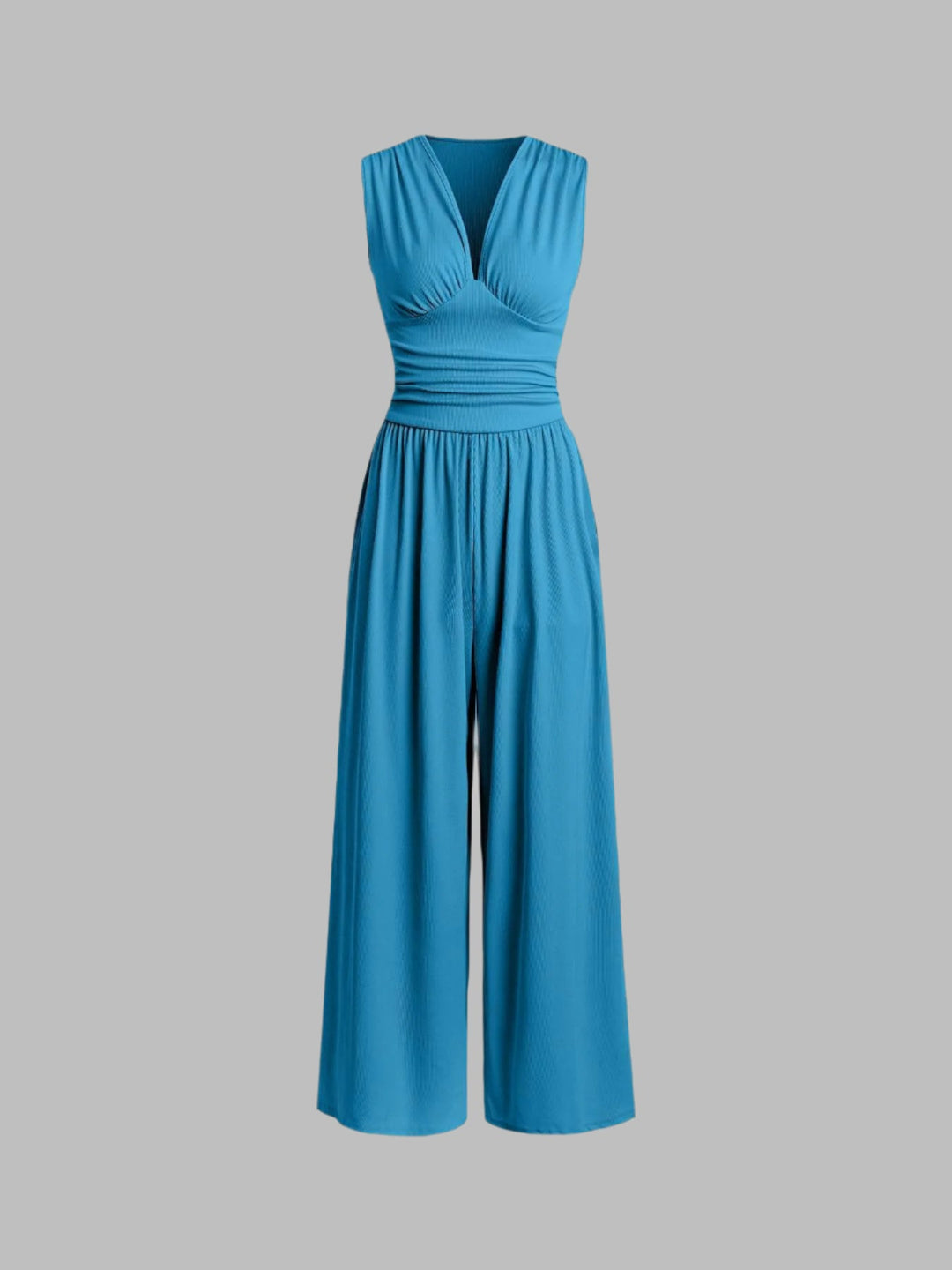 Donna - Schicker ärmelloser Jumpsuit Mit Weitem Hosenbein