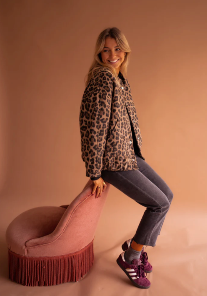 Fairuza – Leopard-Jacke Mit Knöpfen