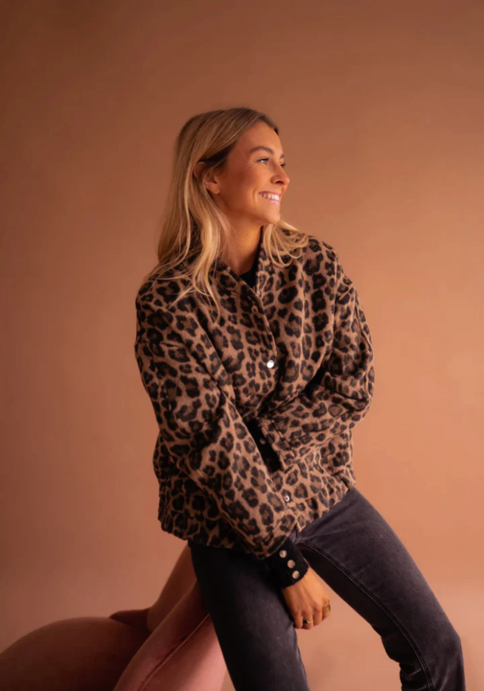 Fairuza – Leopard-Jacke Mit Knöpfen