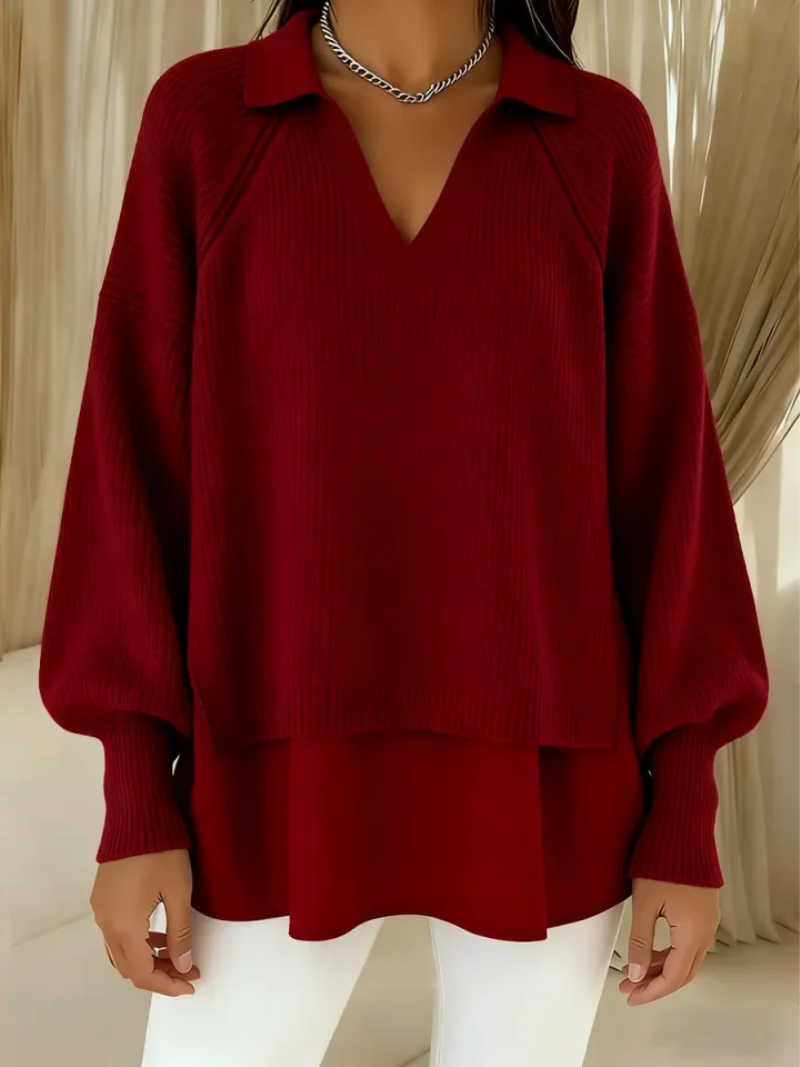 Ofra - Langärmeliger Strick Pullover