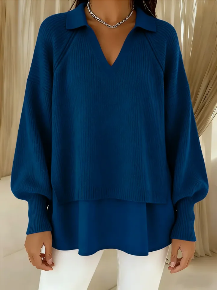 Ofra - Langärmeliger Strick Pullover
