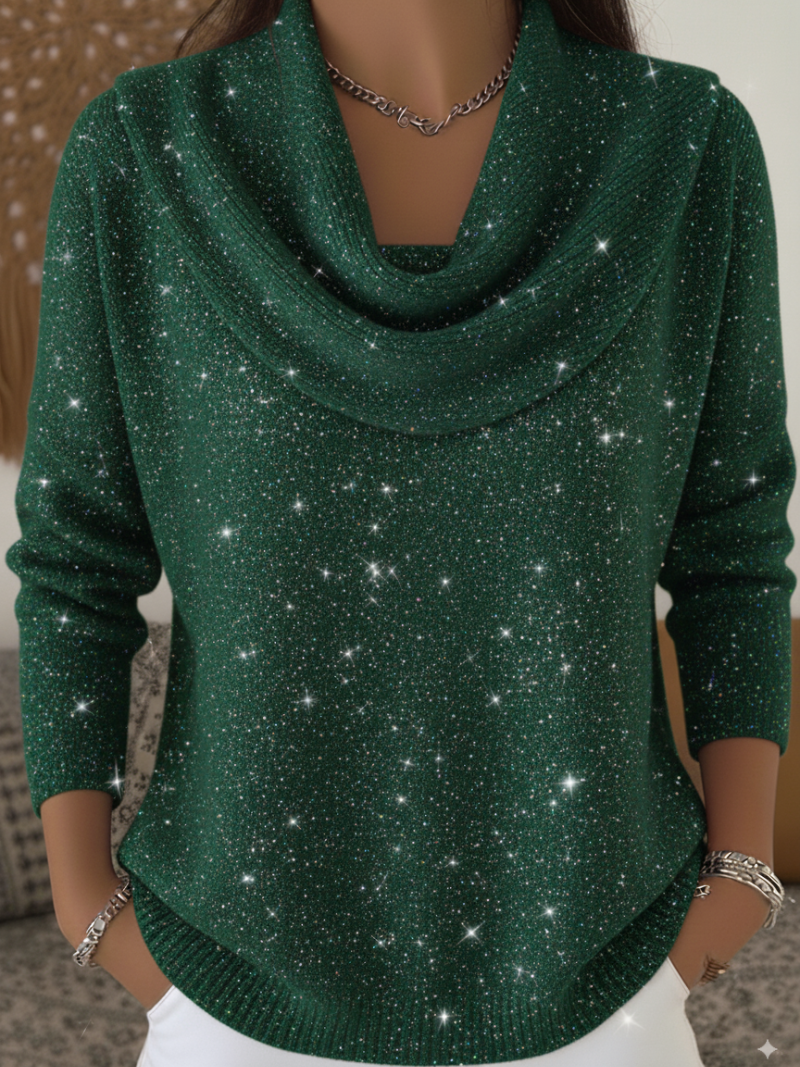 Waynwood – Glitzernder Pullover Mit Dekorativem Kragen