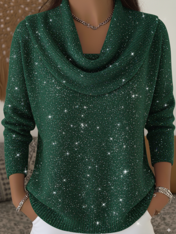 Waynwood – Glitzernder Pullover Mit Dekorativem Kragen