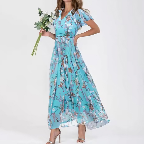 Danielle - Elegantes Bauchbedeckendes Kleid Mit V-Ausschnitt